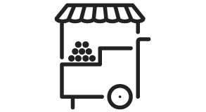 icon in Form eines Obststandes | Marktplatzbuchung